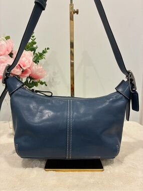 Vintage Coach Legacy Demi Hobo Bag 9564 Blue Leather Y2K Shoulder Purse